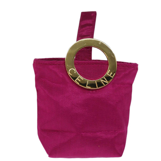 Luxury CELINE Pouch Nylon Pink 73360