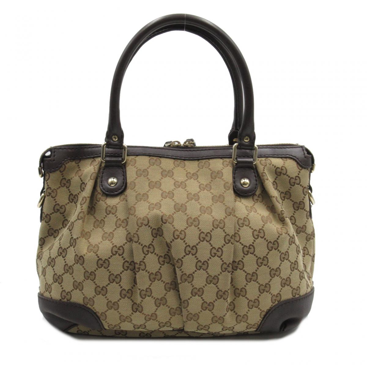 Gucci Lou Canvas Top Handle Handbag