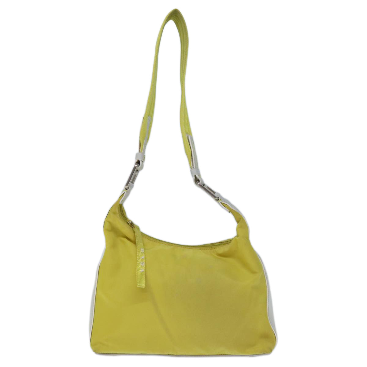 PRADA Shoulder Bag Nylon Yellow Auth 74194