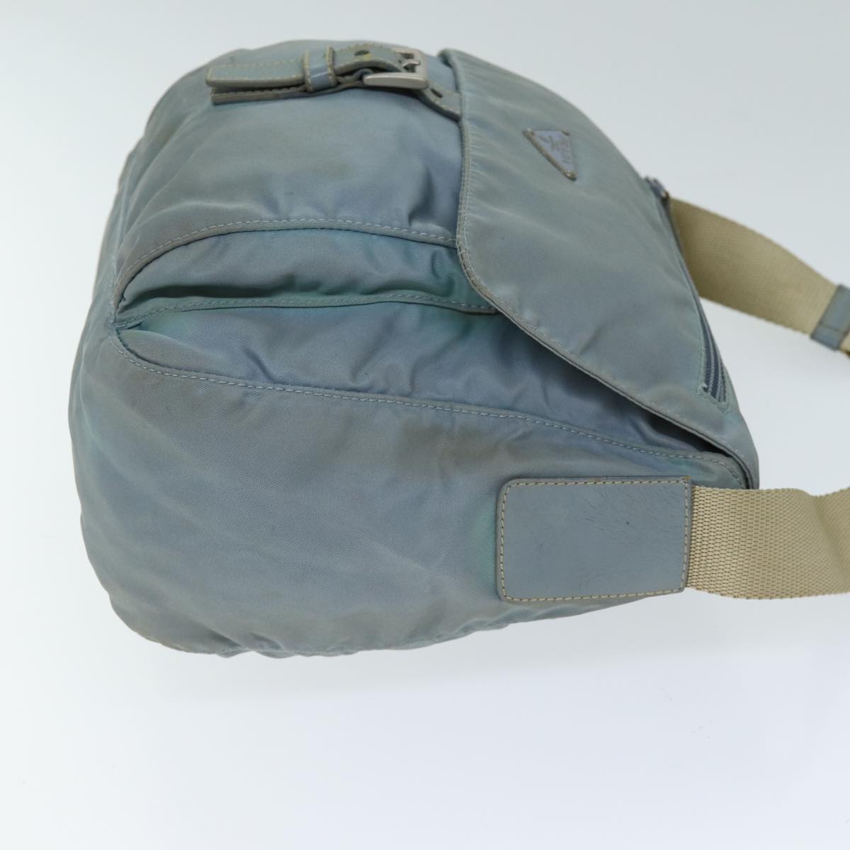 PRADA Shoulder Bag Nylon Light Blue Auth 74535