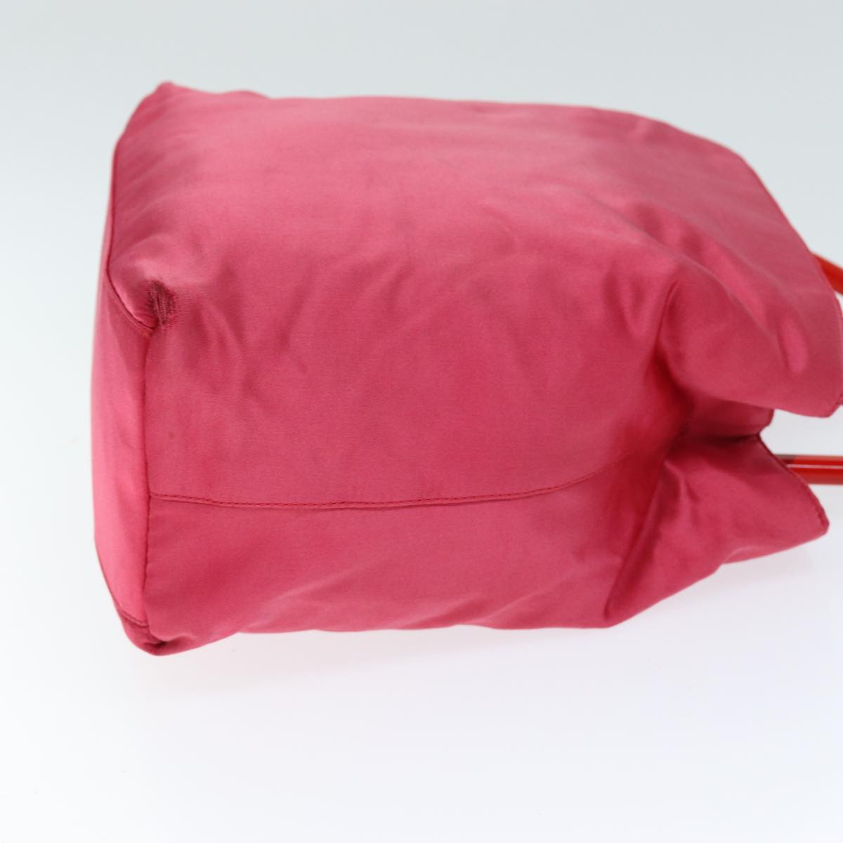 PRADA Hand Bag Satin Pink Auth 74537