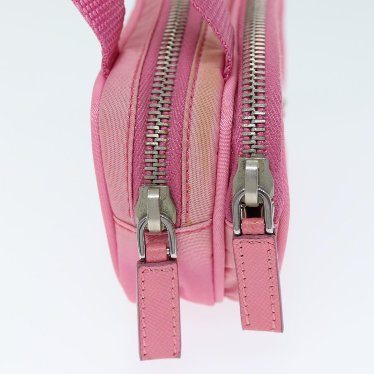 PRADA Hand Bag Nylon Pink Auth 74569