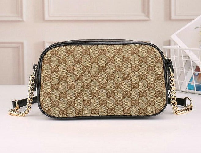 Gucci Monogram Quilted Chain Crossbody