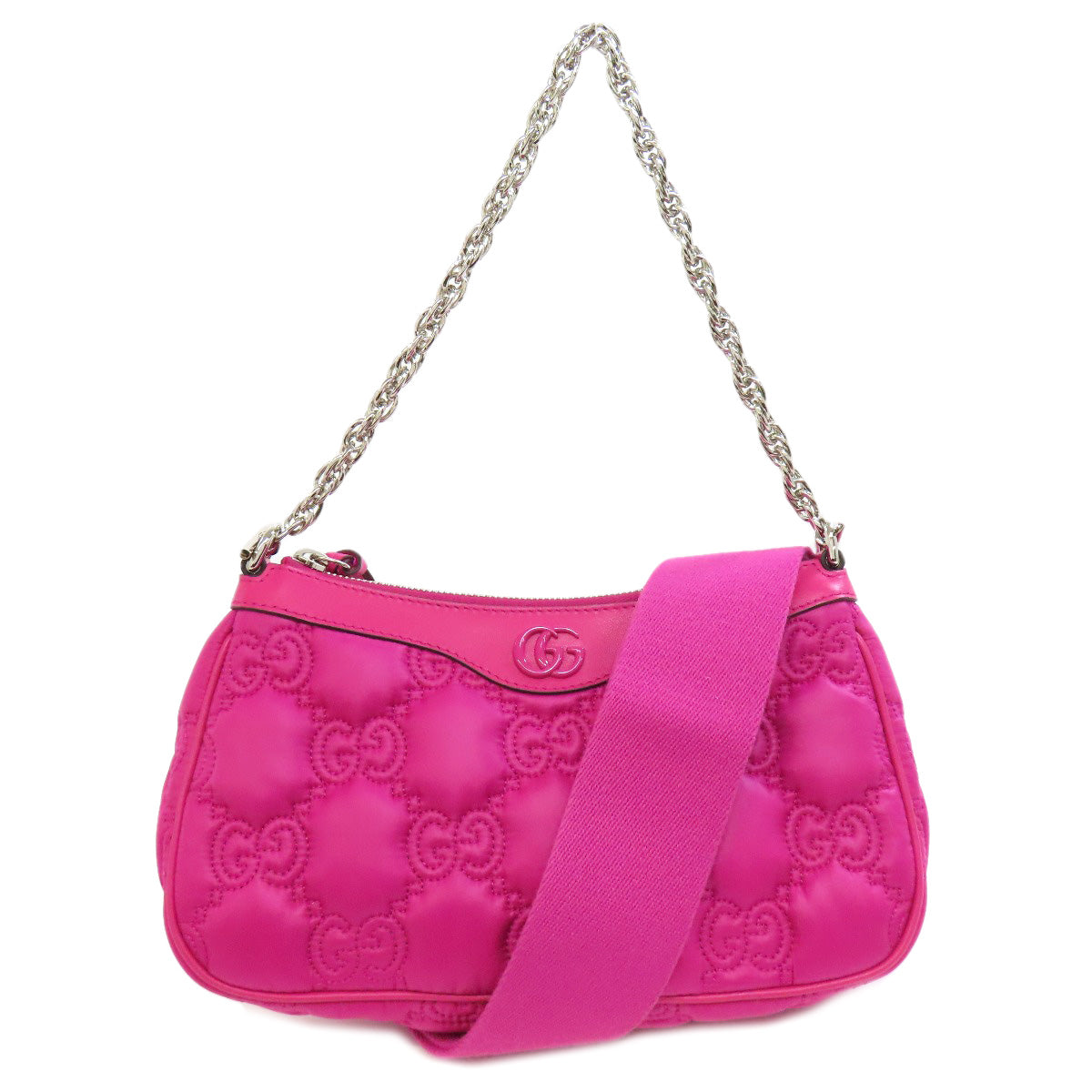 GUCCI Handbag 735049 Nylon pink GG Matelasse