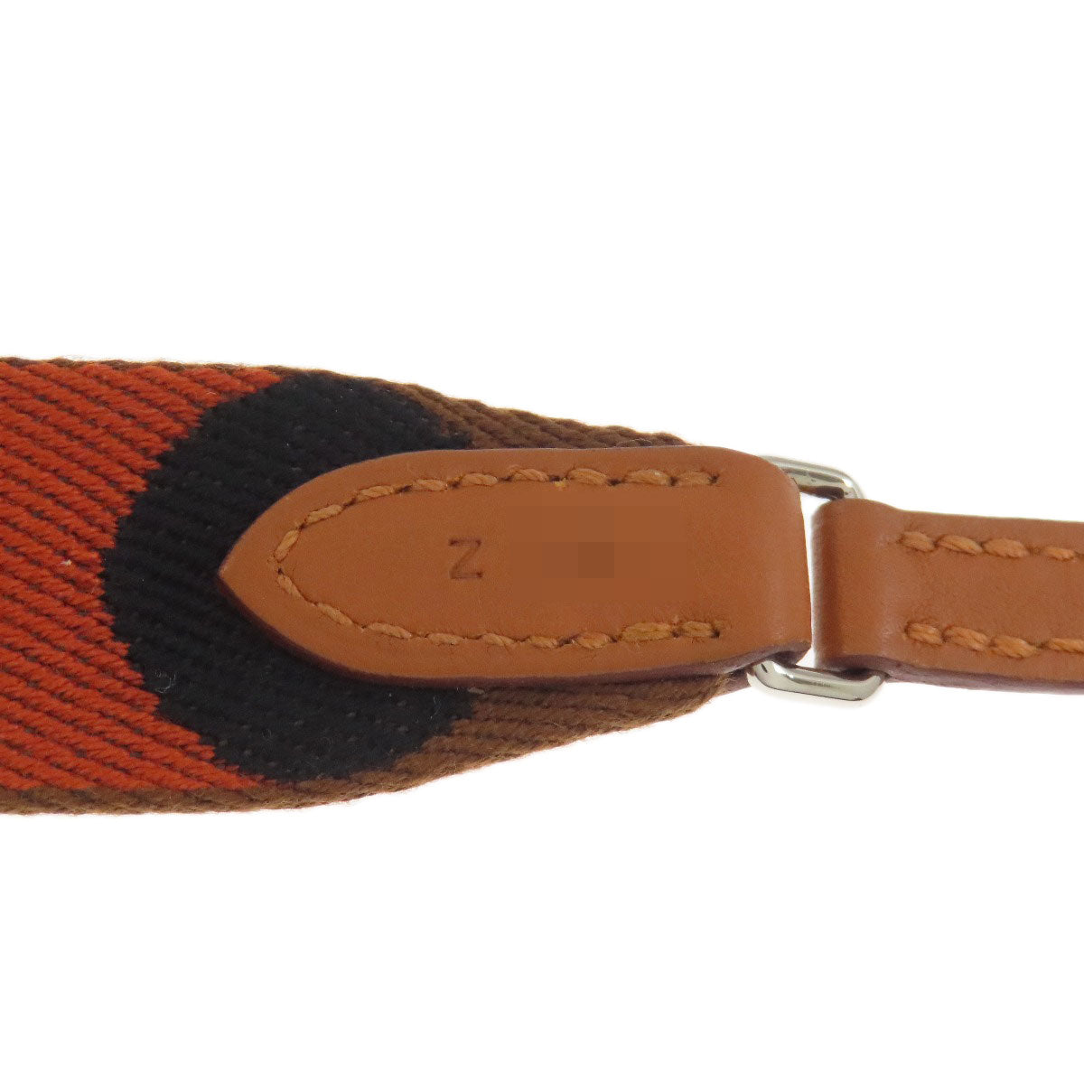 HERMES Shoulder strap canvas Brown sangre flipper ball Women
