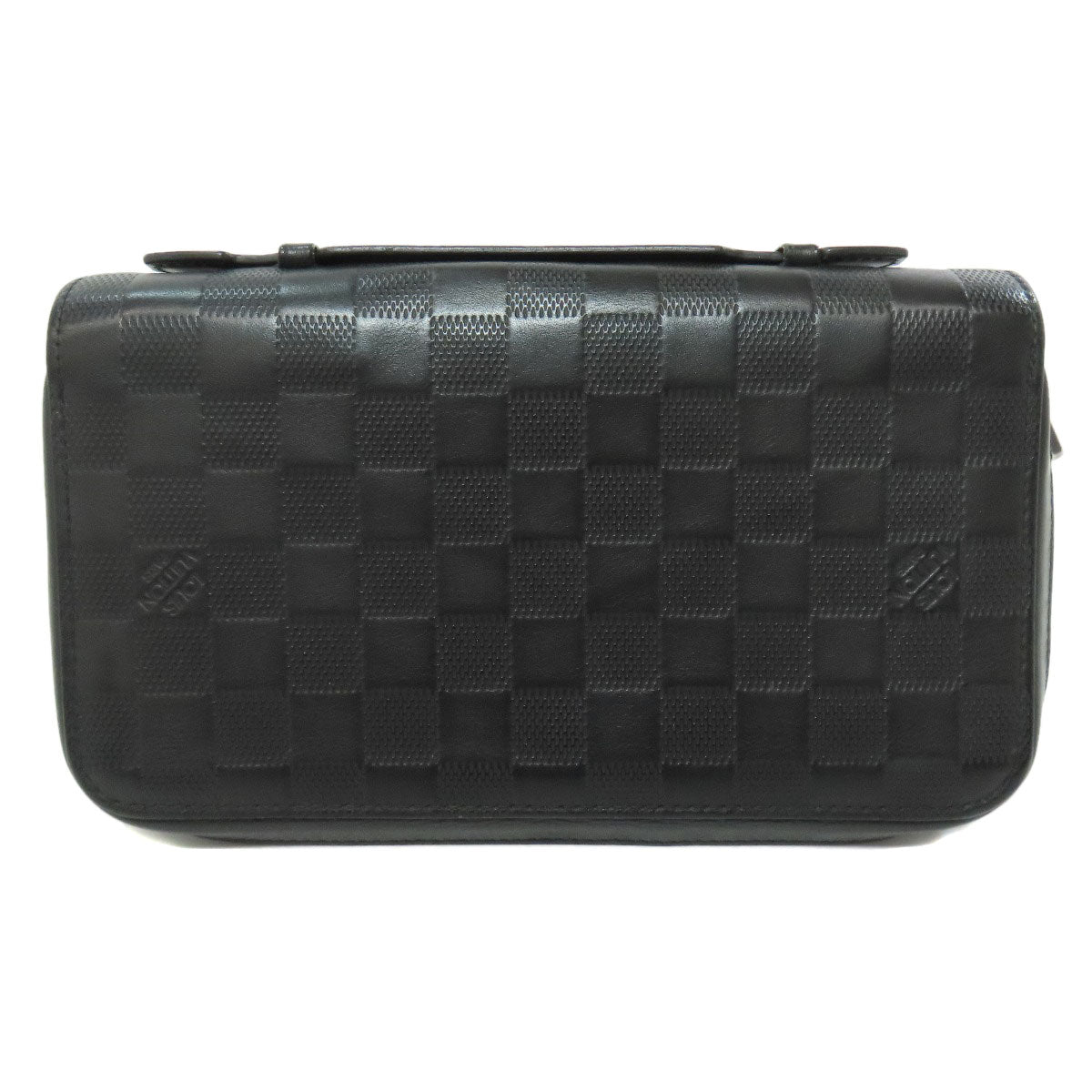 LOUIS VUITTON business bag N61254 Damier Anfini black Zippy XL mens