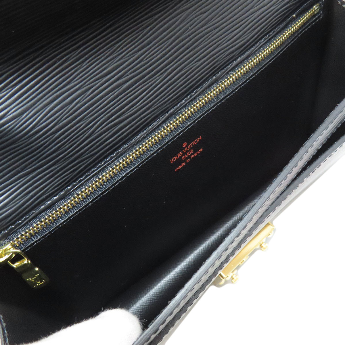 LOUIS VUITTON business bag M52612 Epi black Serie Dragonne mens