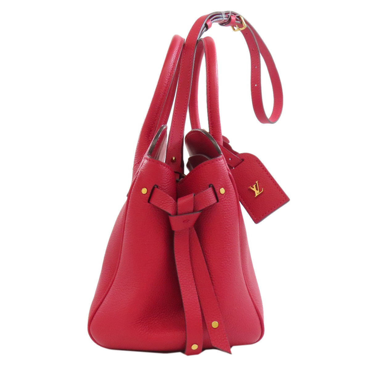 LOUIS VUITTON Handbag leather Red Mira PM Women