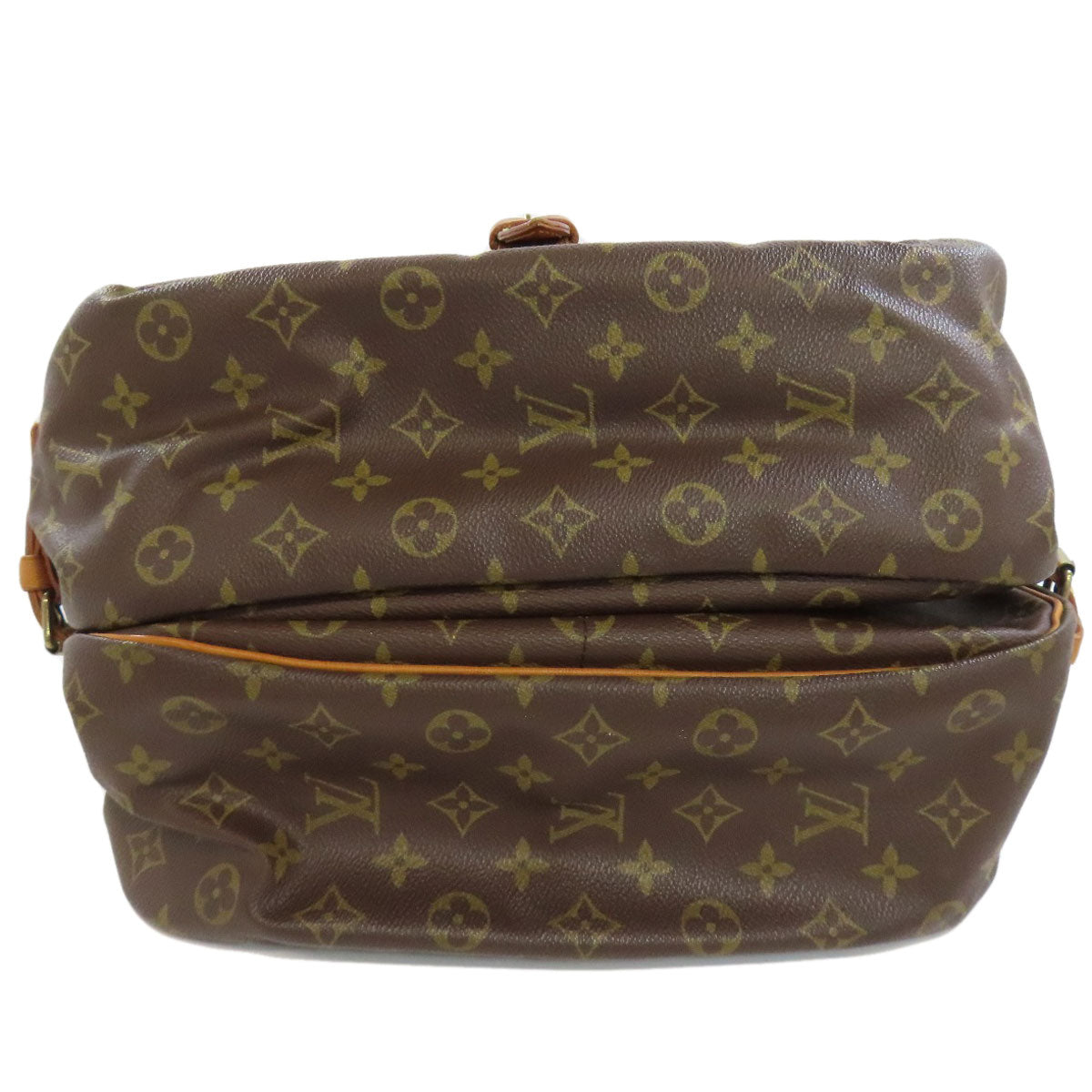 LOUIS VUITTON Shoulder Bag Monogram canvas Brown Saumur