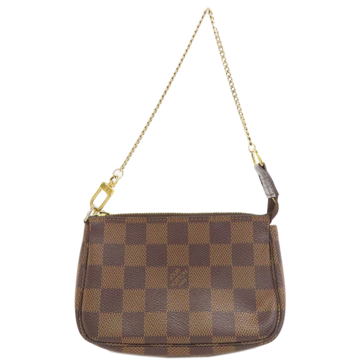 LOUIS VUITTON Accessory pouch Damier canvas Brown Mini Pochette Accessoires
