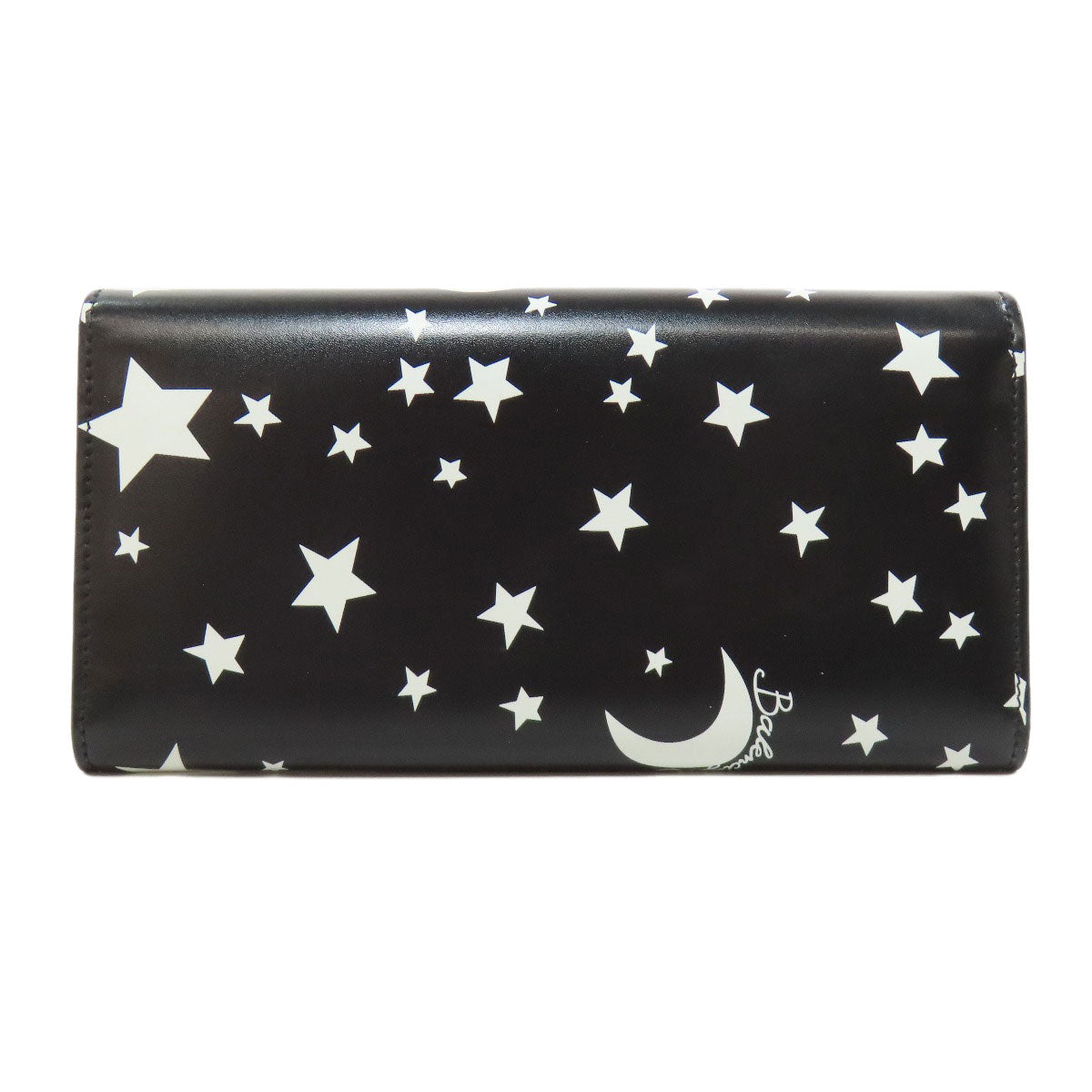 BALENCIAGA Long Wallet Purse 499207 Calfskin black Star motif Women