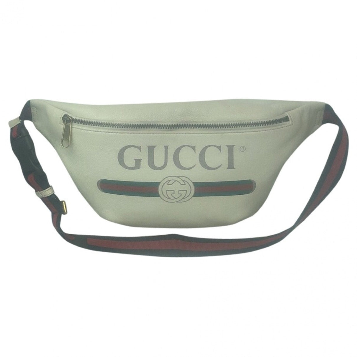Gucci coco capitÃ¡n white leather clutch bag