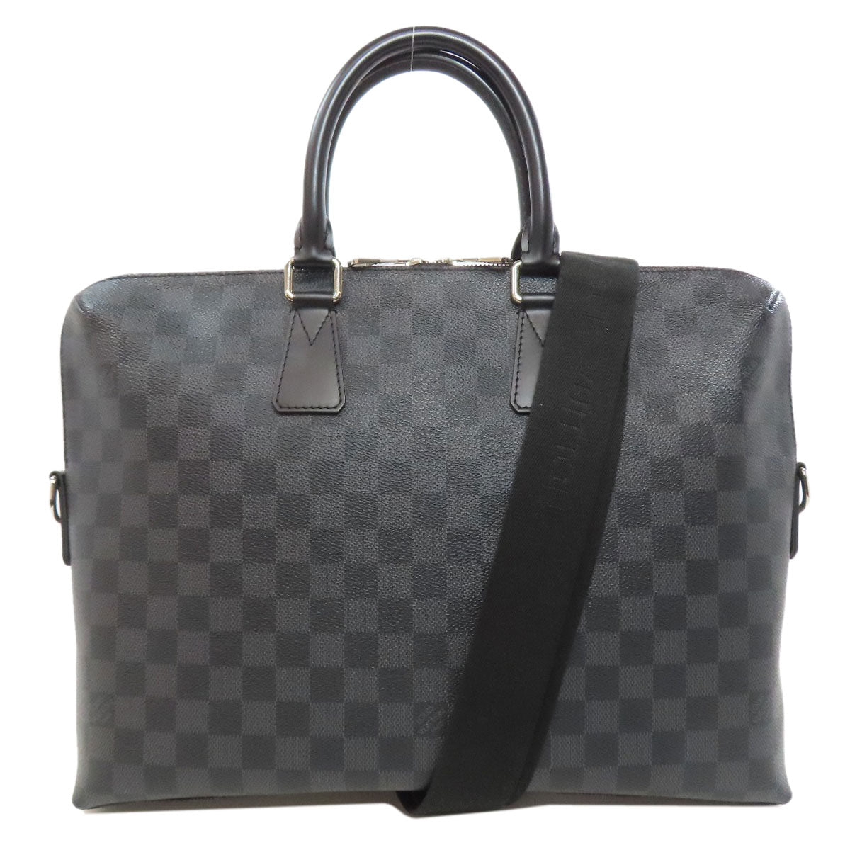 LOUIS VUITTON Business bag Damier canvas gray Porto Documan Jule PDJ mens