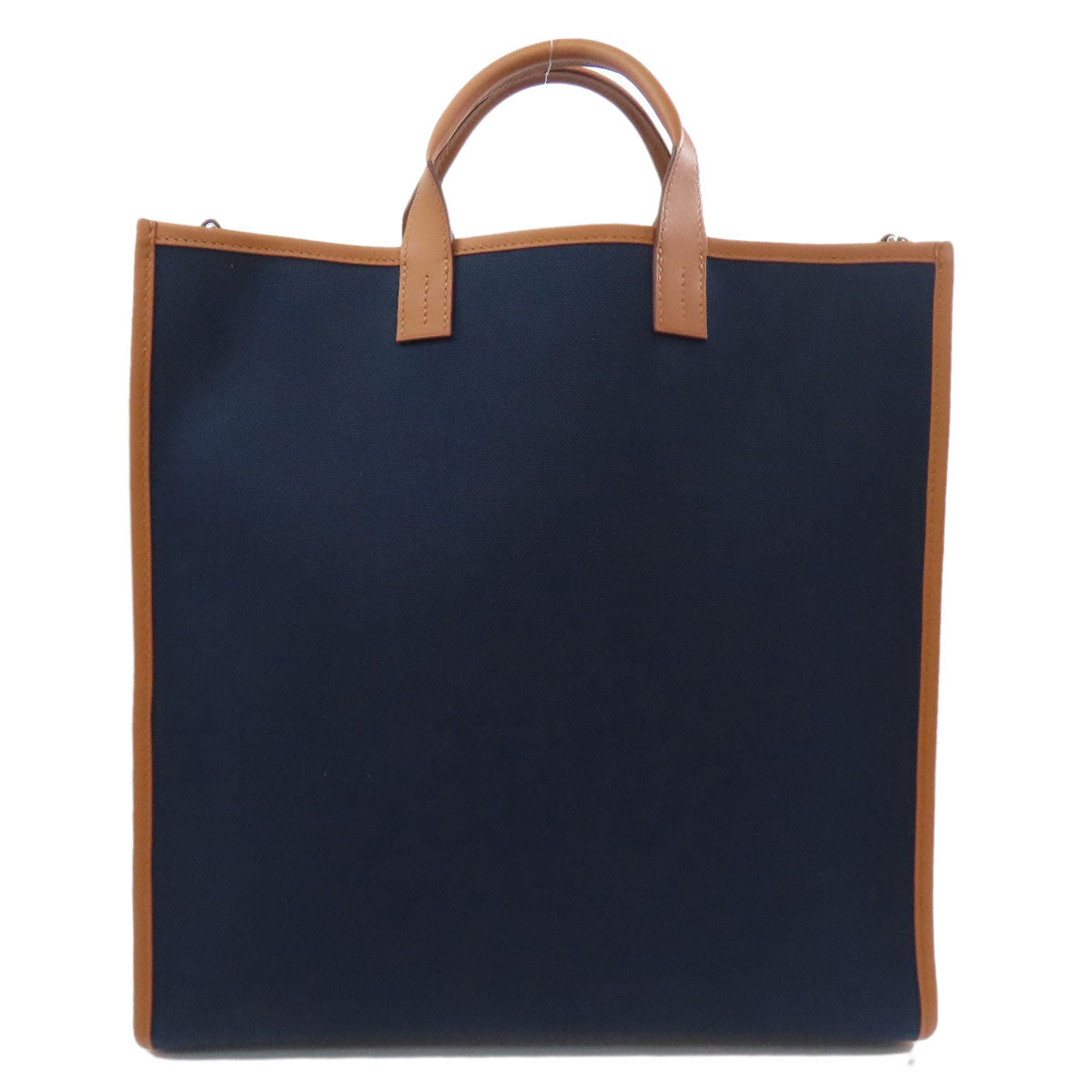 HERMES Handbag Towar Officche Navy VINYL Women