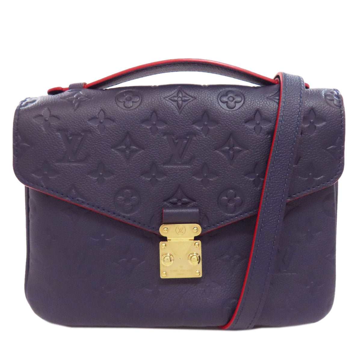 LOUIS VUITTON Handbag Ann Platt Navy Pochette Metis Women