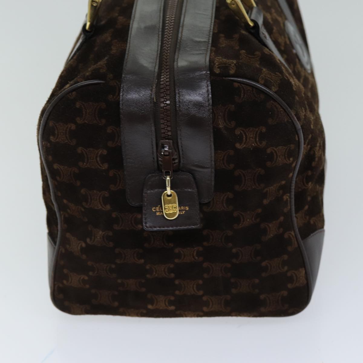 Luxury CELINE Macadam Canvas Hand Bag Brown 75324