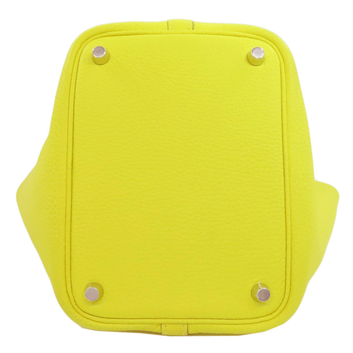 HERMES Handbag Taurillon Clemence yellow Picotin Lock PM SilverMetal Women