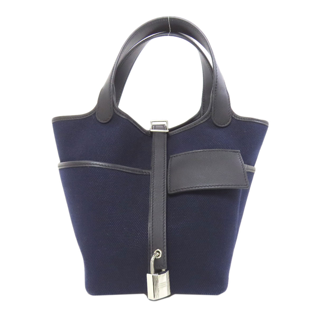 HERMES Handbag Towar Navy Picotan Rock Cargo PM Women