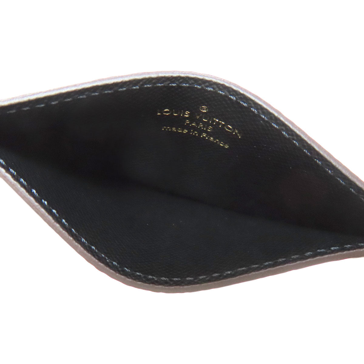LOUIS VUITTON Card Case Monogram reverse Brown Porte Cartes�ESimple Women