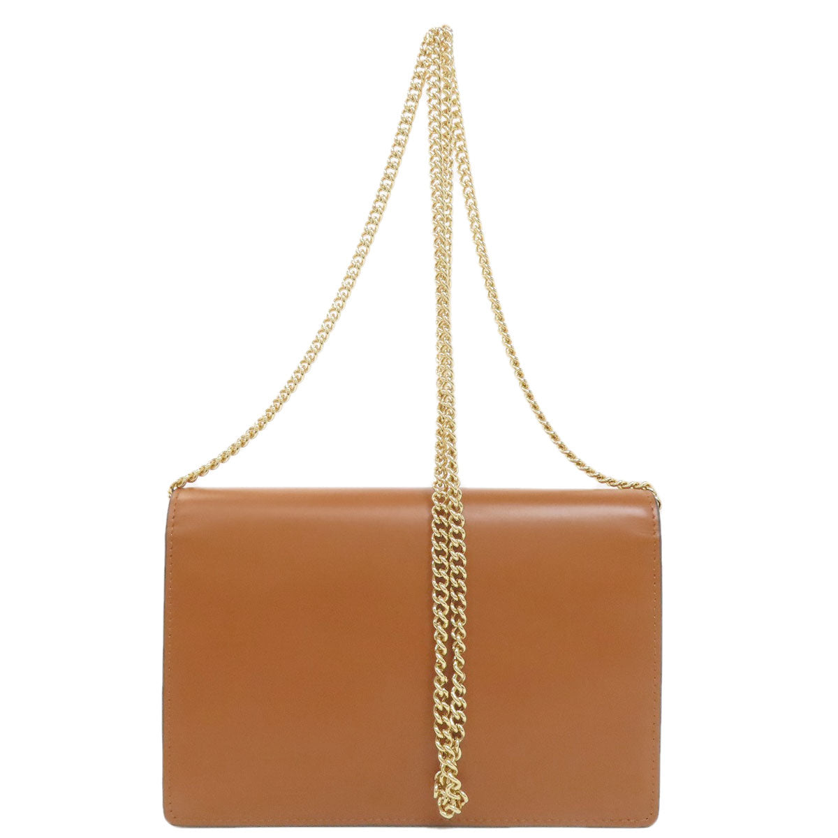 FENDI Shoulder Bag Calfskin Brown ChainShoulder Women