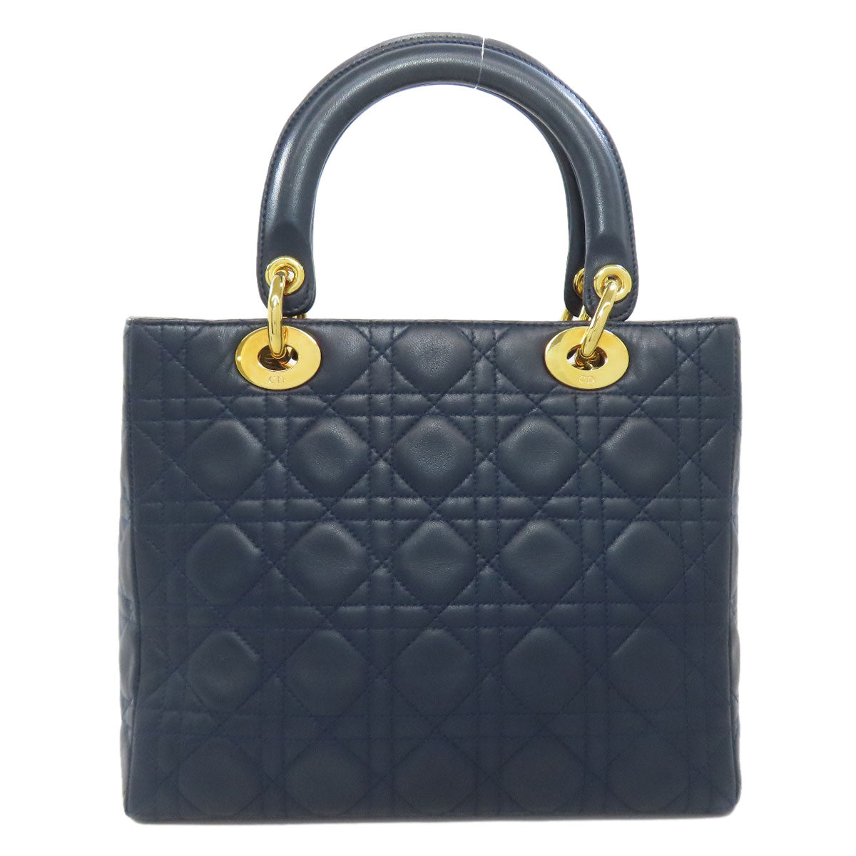 Christian Dior Handbag Calfskin Navy Lady Dior 2WAY Women