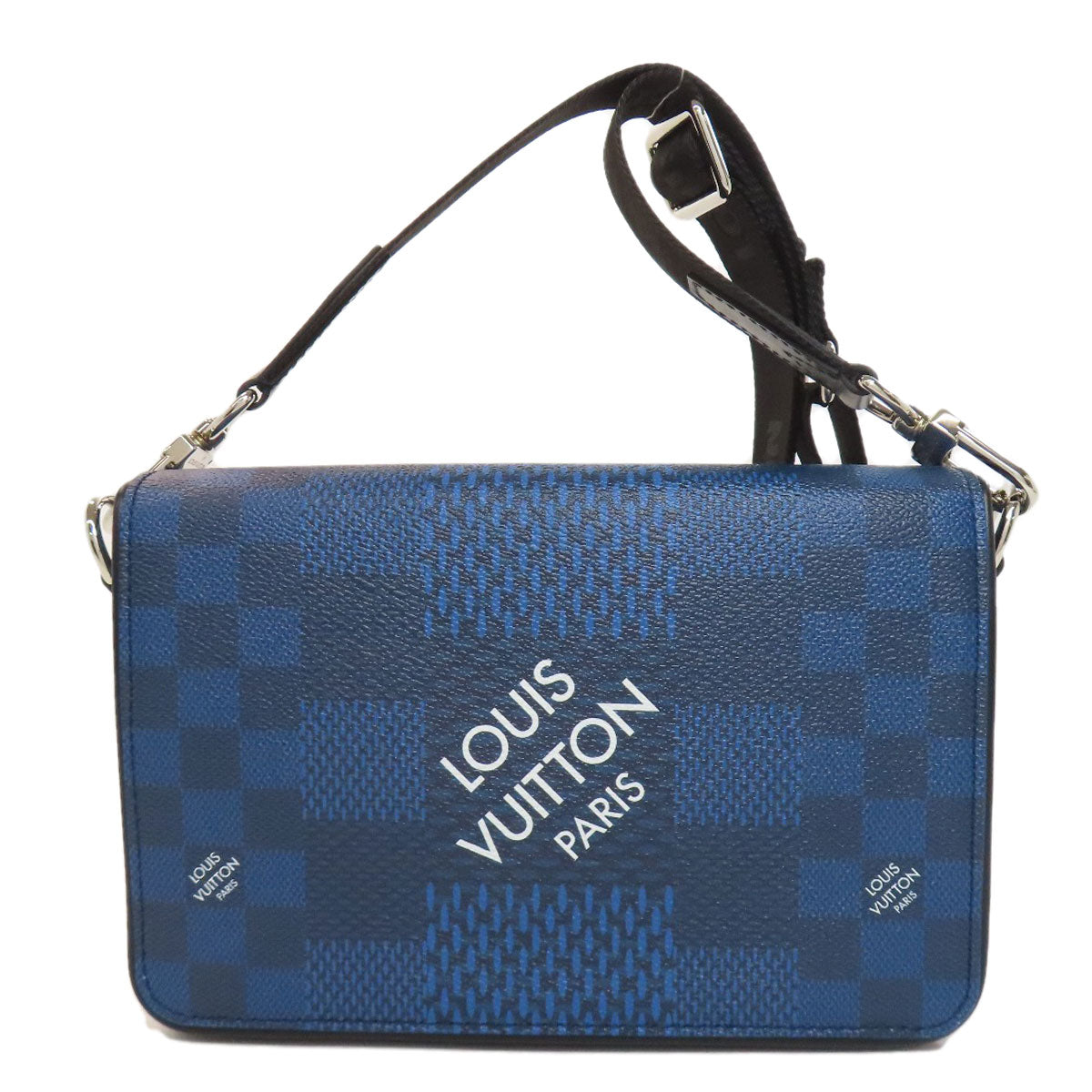 LOUIS VUITTON Shoulder Bag Damier canvas blue Studio Messenger 3D mens