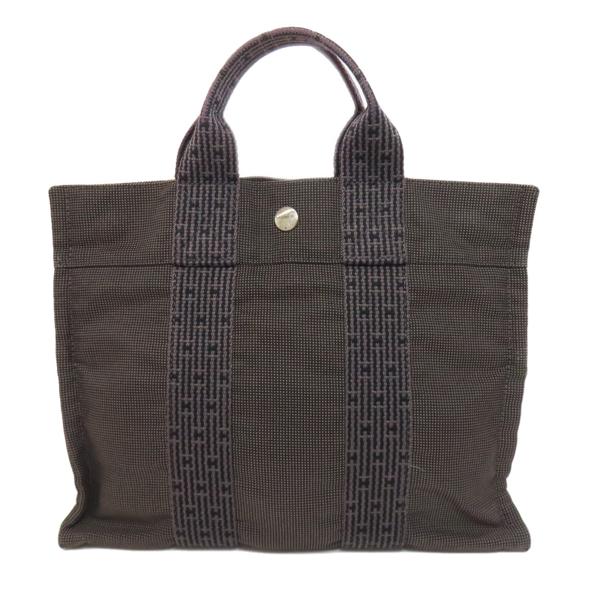 HERMES Handbag canvas gray Her LinePM