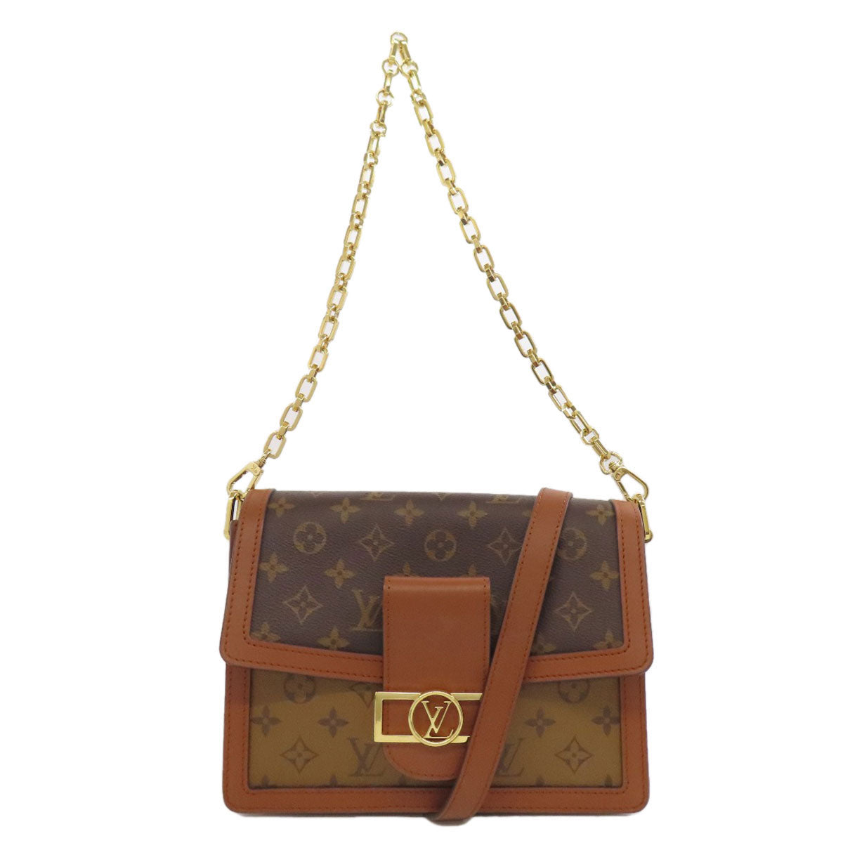 LOUIS VUITTON Shoulder Bag Monogram reverse Brown Dauphine MM