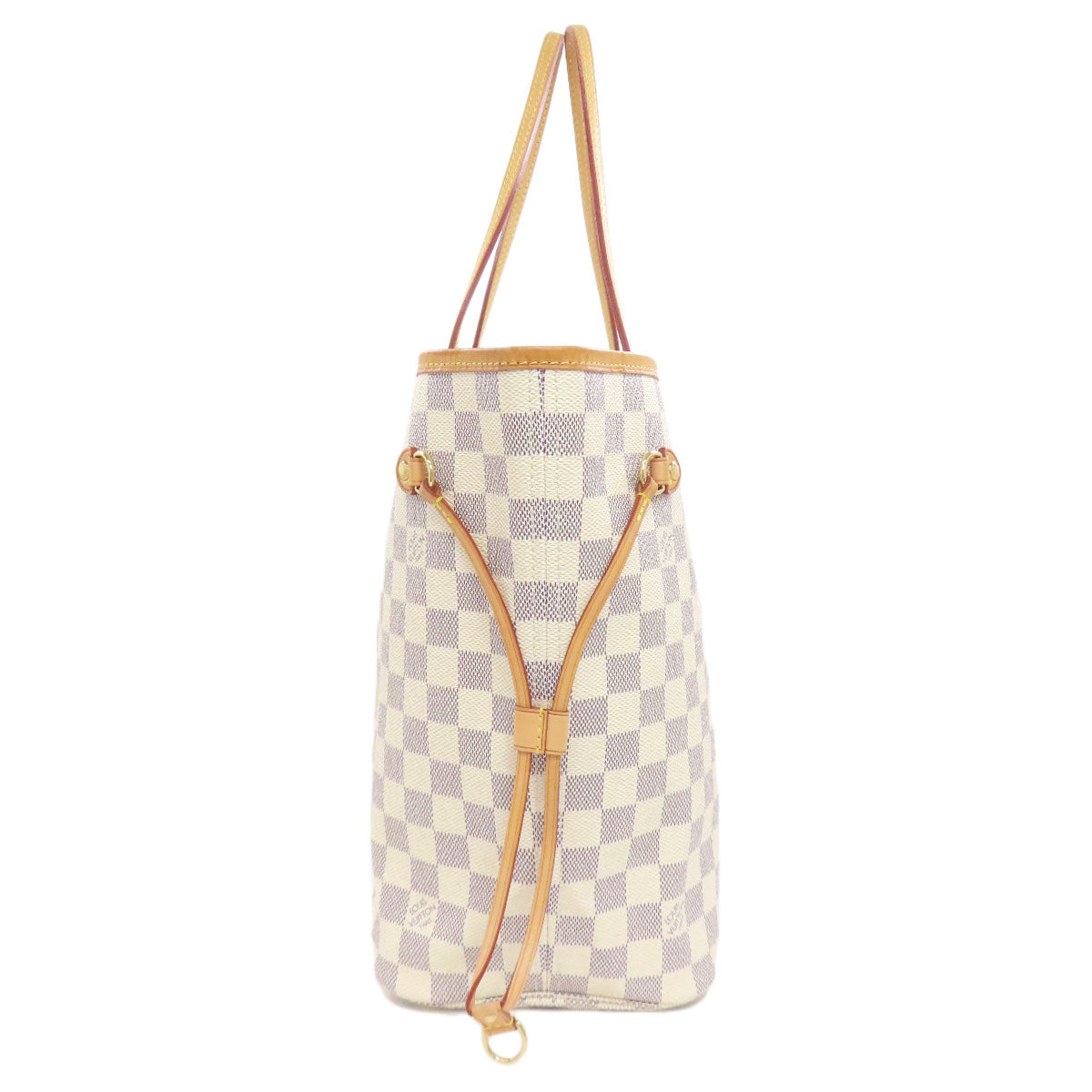 LOUIS VUITTON Tote Bag Damier canvas white Neverfull MM Old Women