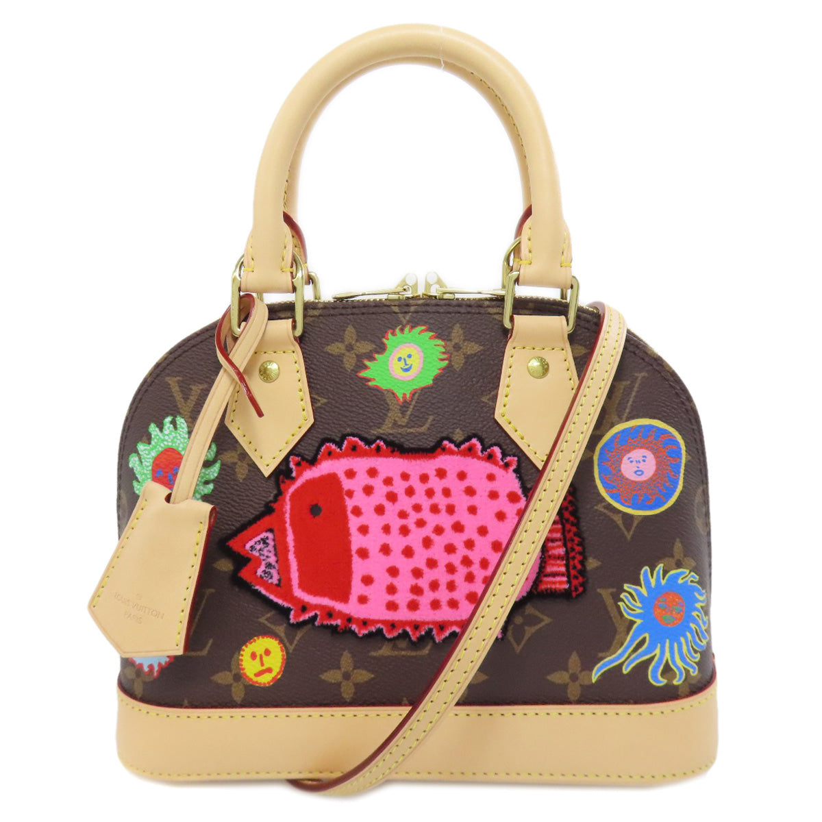 LOUIS VUITTON Handbag Monogram canvas Brown Alma BB Yayoi Kusama collaboration