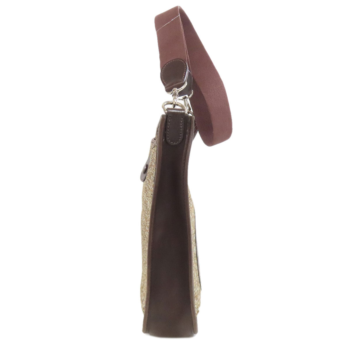 HERMES Shoulder Bag Vibrato Brown Evelyn PM SilverMetal