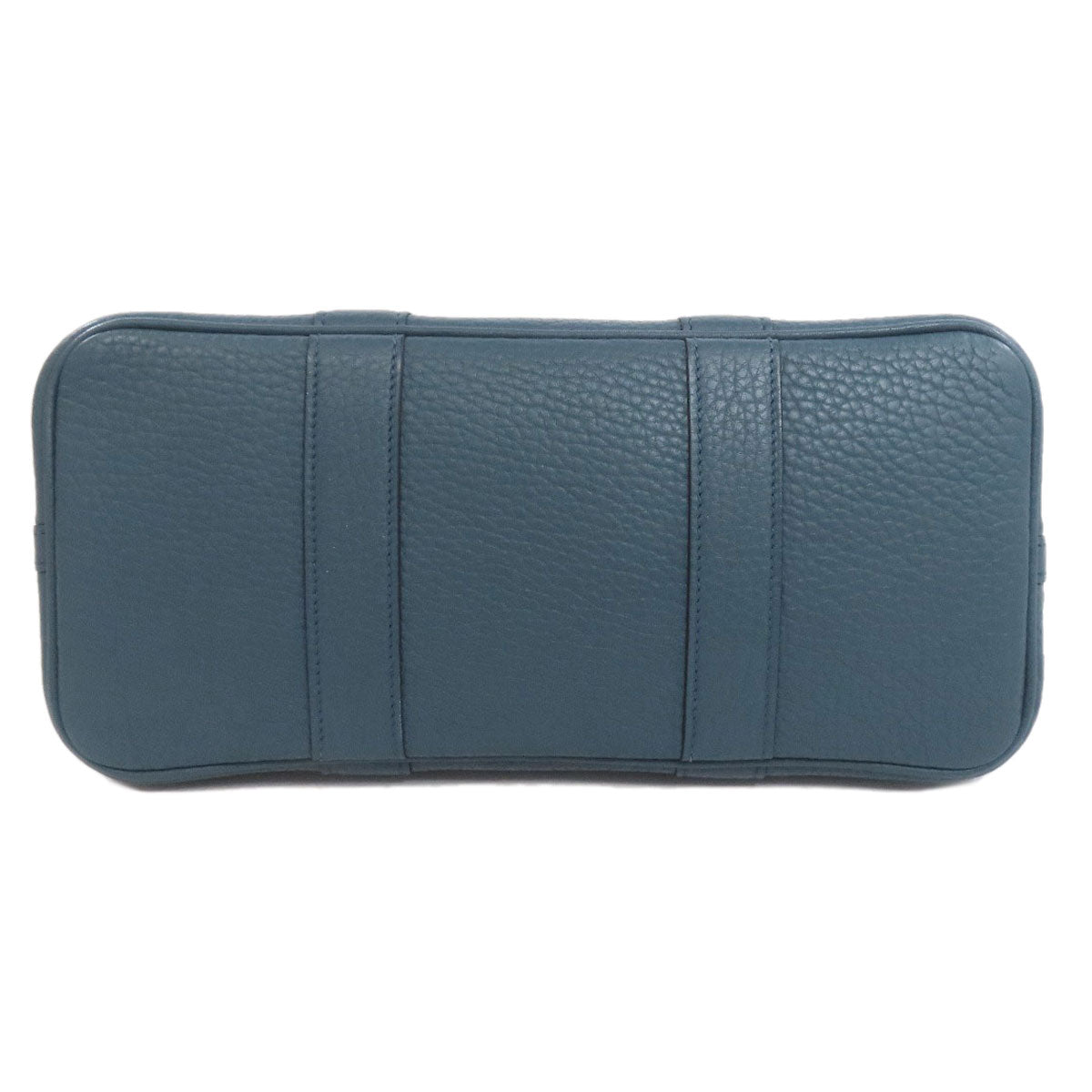HERMES Tote Bag Togo blue Garden Party TPM SilverMetal