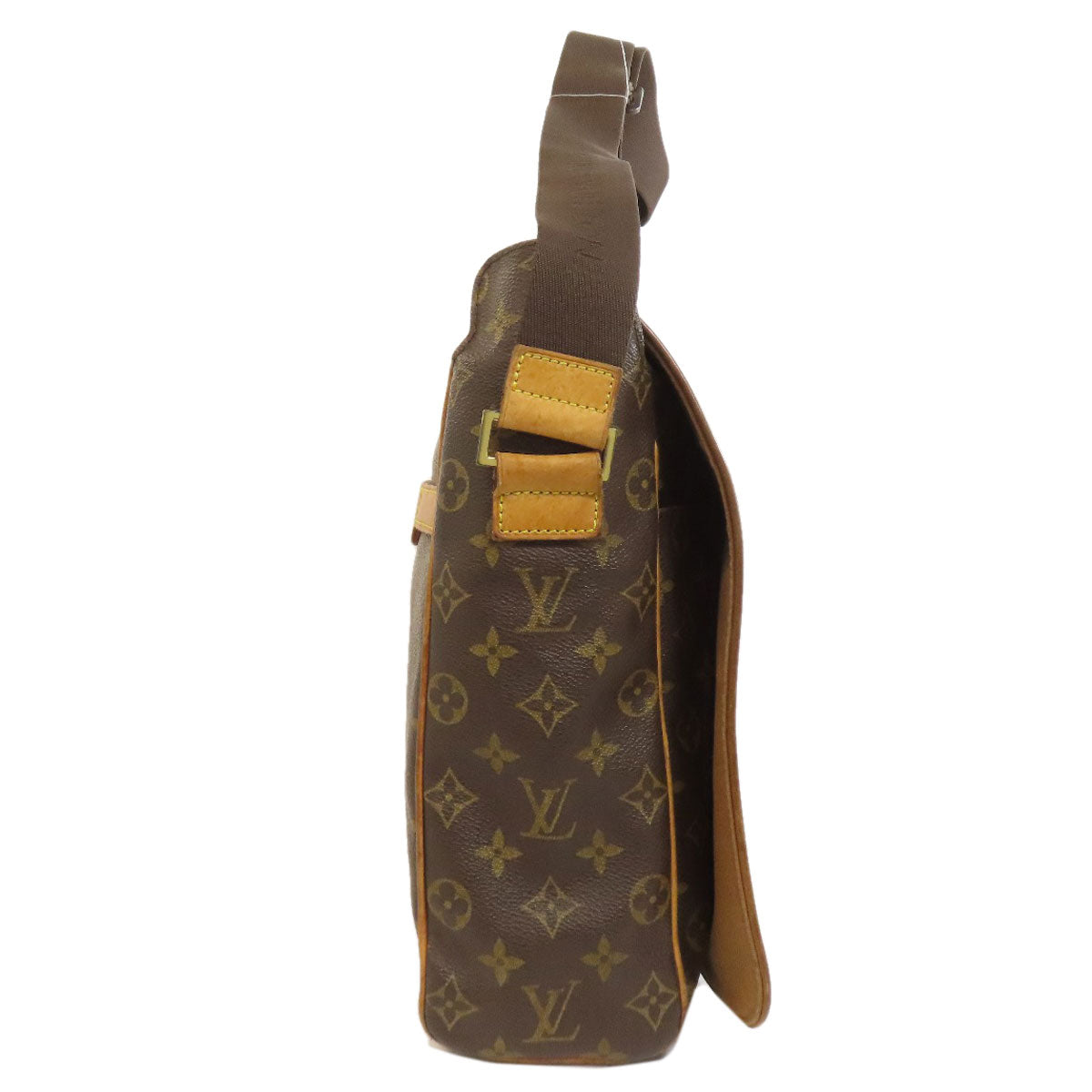 LOUIS VUITTON Shoulder Bag Monogram canvas Brown Abbesses