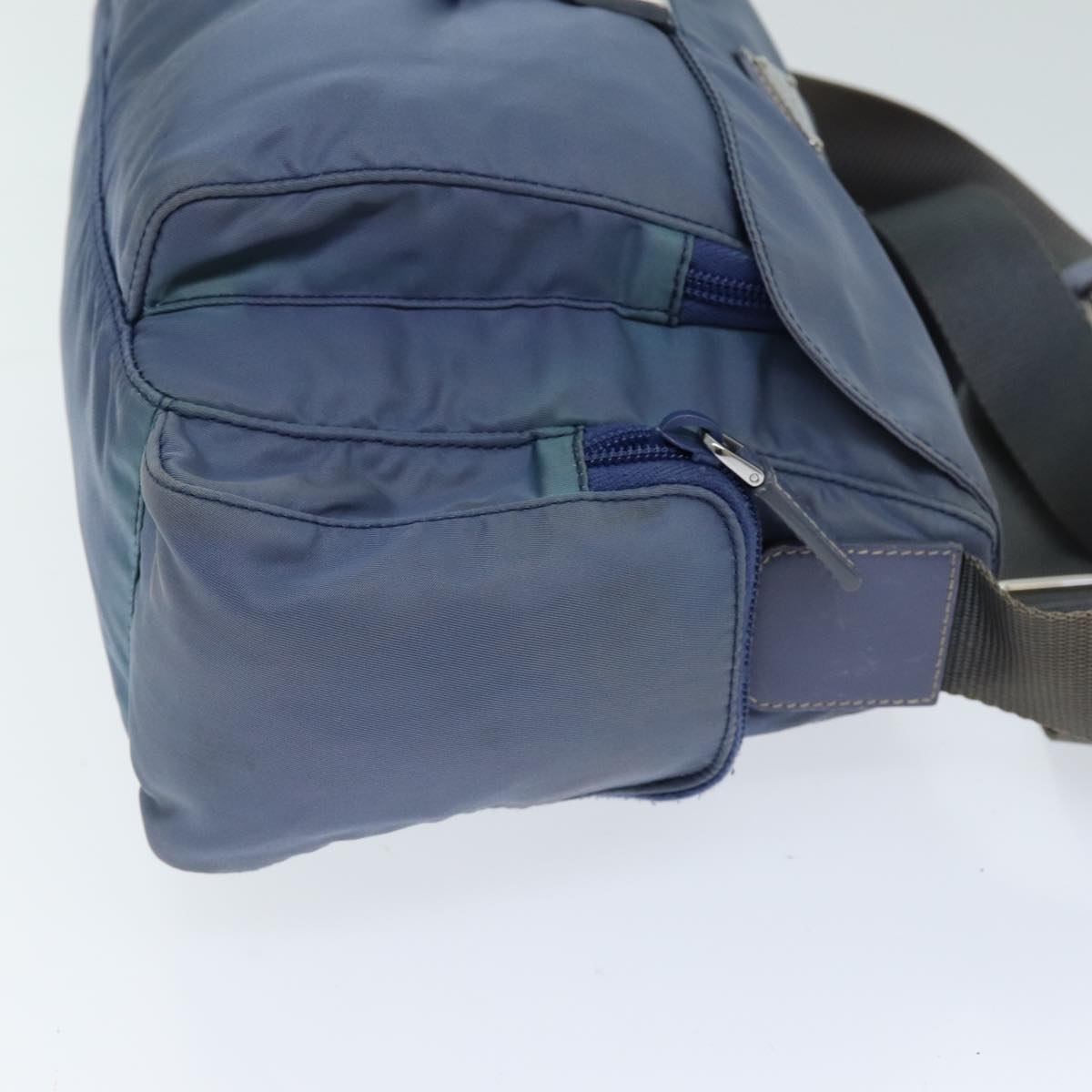 PRADA Shoulder Bag Nylon Blue Auth 75575
