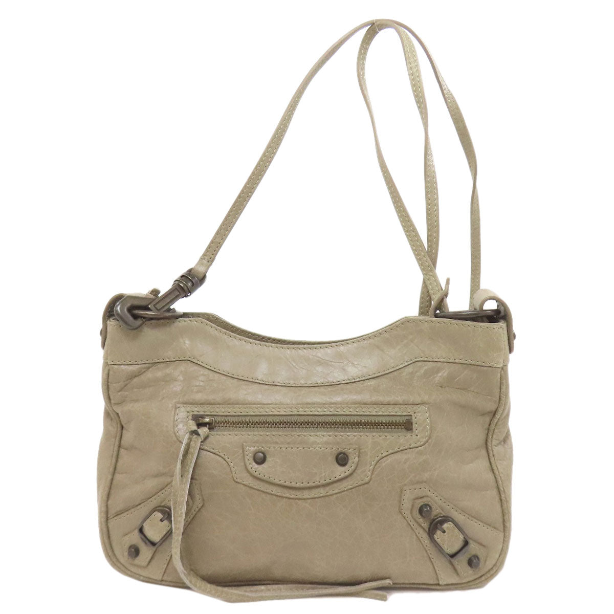 BALENCIAGA Shoulder Bag 242803 Calfskin gray The hip