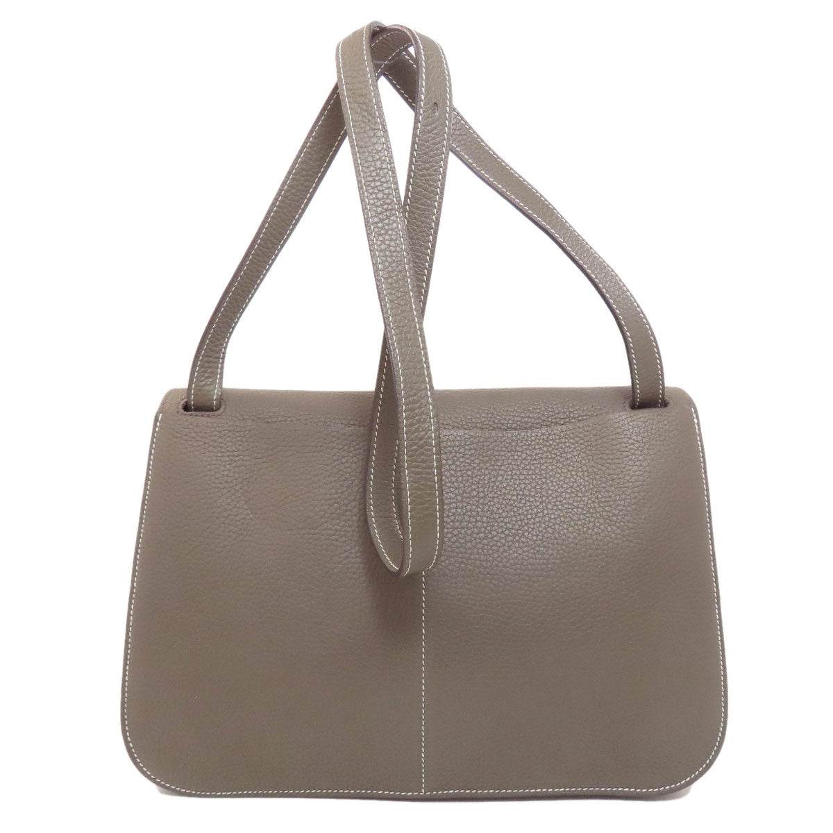 HERMES Handbag Taurillon Clemence Brown Arzan 31 SilverMetal Women