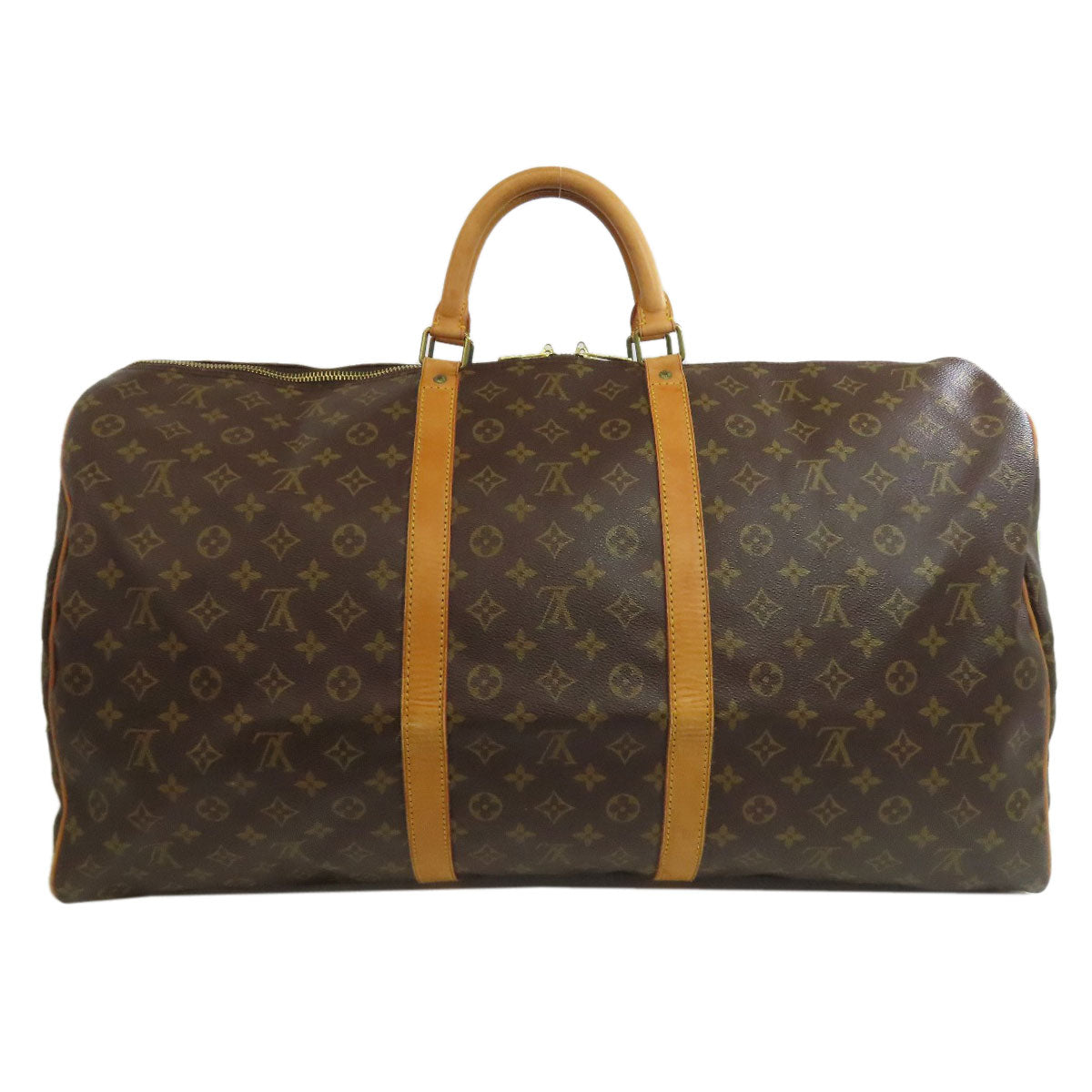 Luxury Women's Handbag | LOUIS VUITTON Boston Duffel bag Monogram canvas Brown Keepall 60