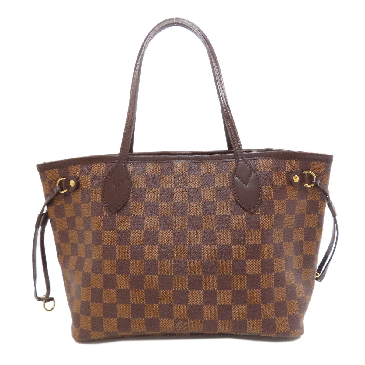 LOUIS VUITTON Handbag Damier canvas Brown Never full PM Women