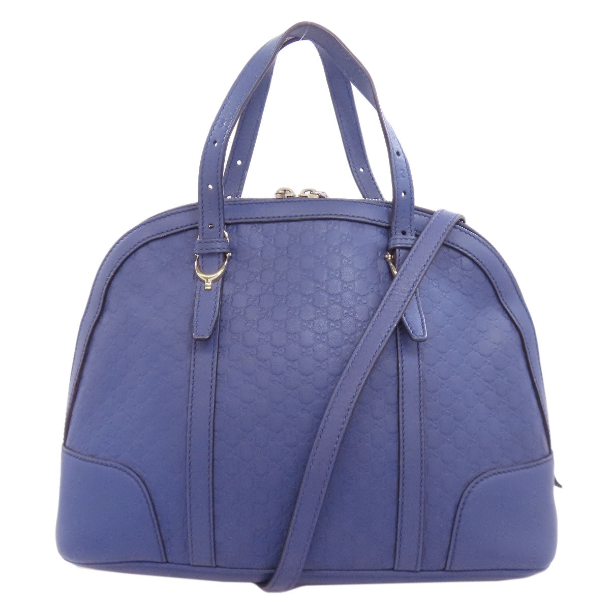 GUCCI Handbag 309617 leather blue GG Signature Microsima