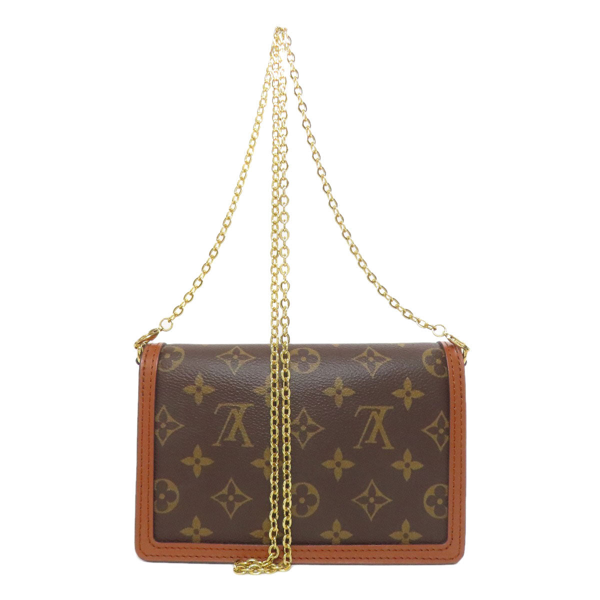 LOUIS VUITTON Shoulder Bag Monogram reverse Brown Portefeuille Dauphine Women
