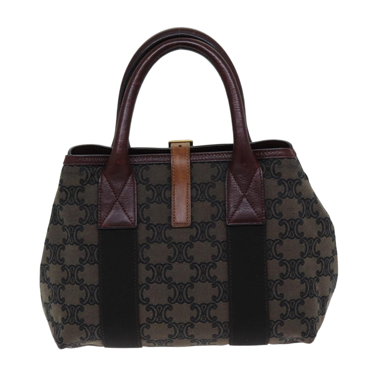 Luxury CELINE Triomphe Canvas Hand Bag Brown 75616