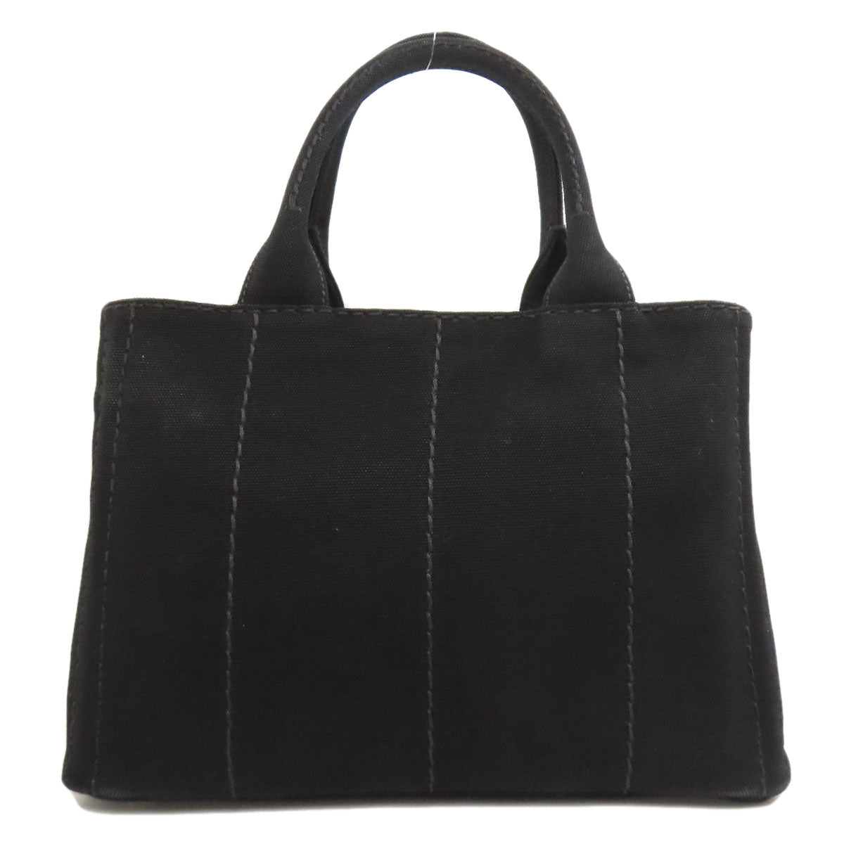 PRADA Handbag canvas black Canapa Mini 2WAY