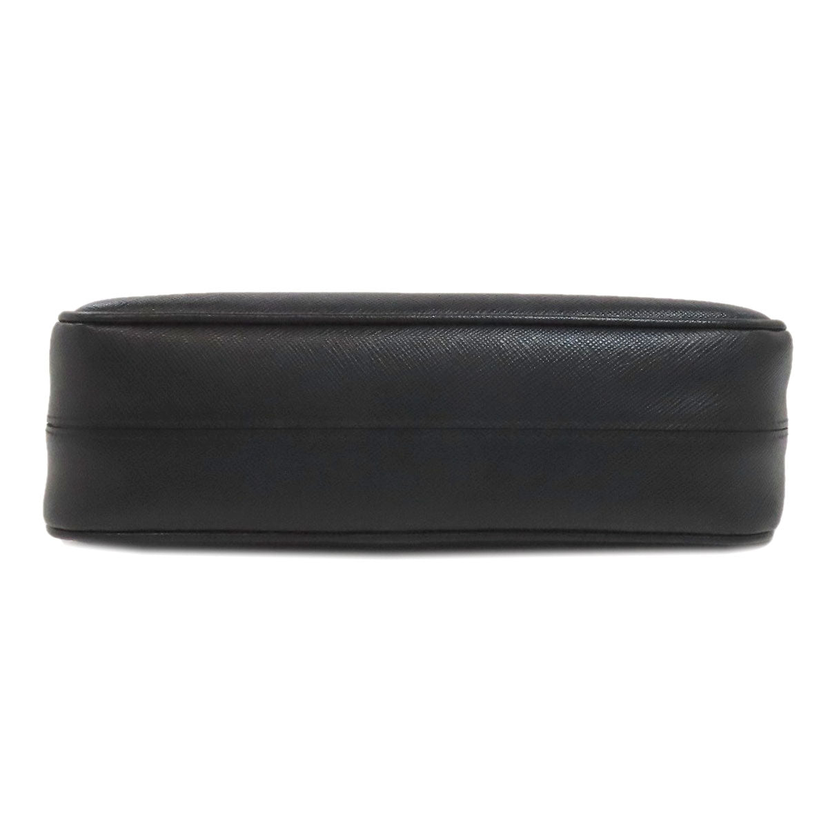PRADA Shoulder Bag Safiano black logoMetal 2WAY Women