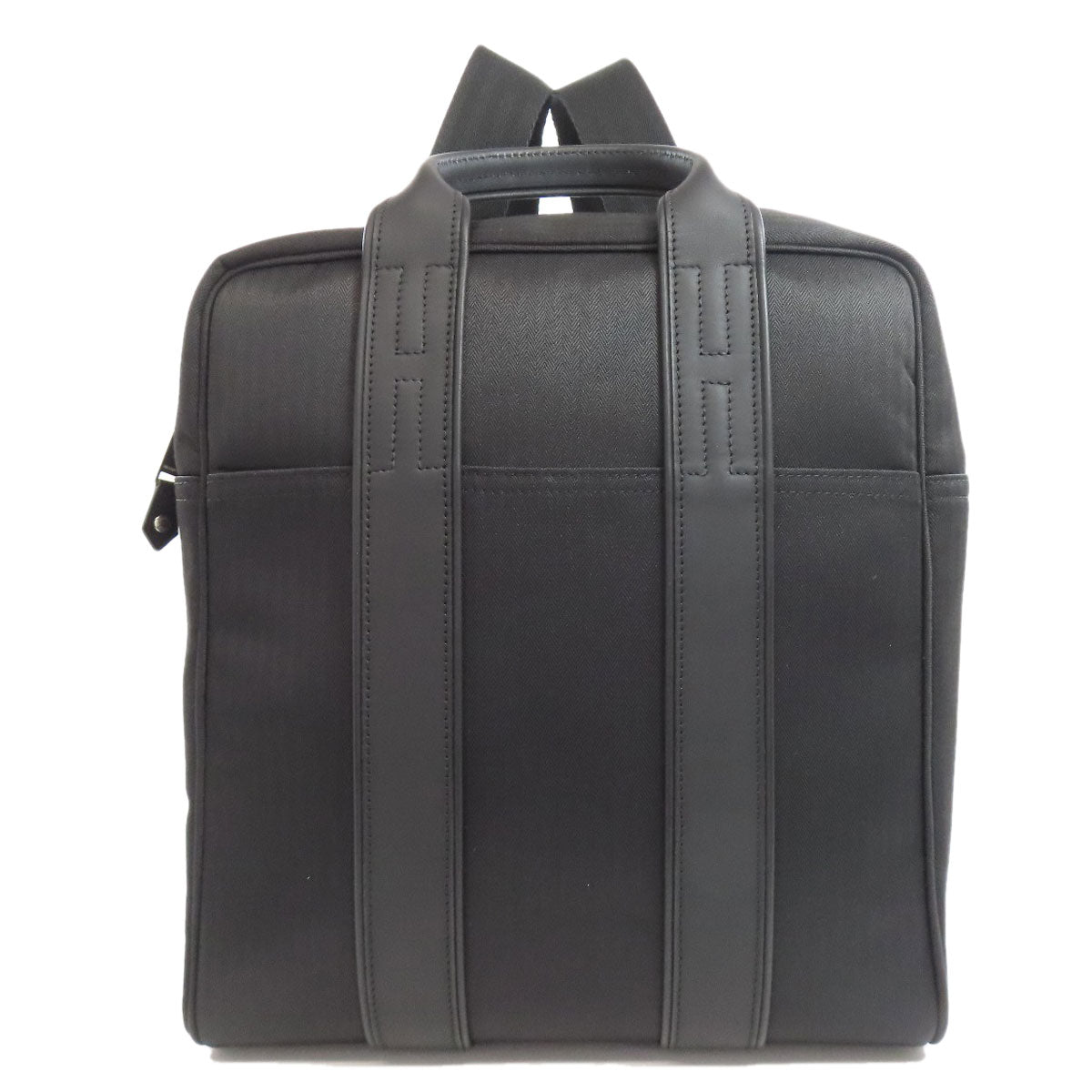 HERMES Backpack Towal chevron black Acapulco Sac A Dos