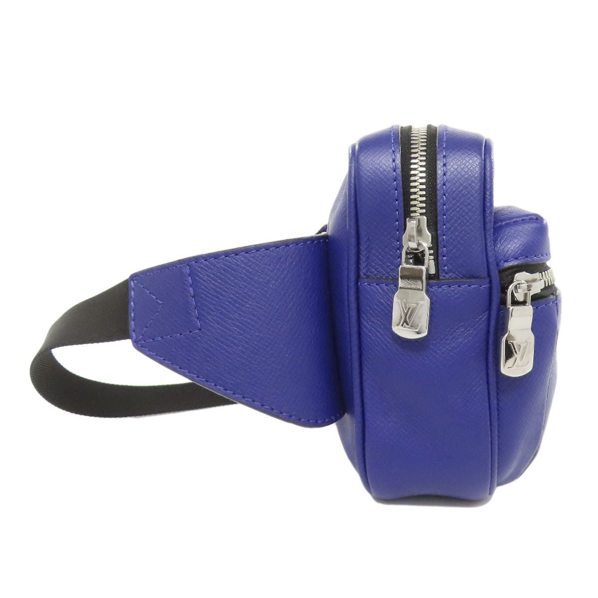 LOUIS VUITTON Hip bag Taiga Leather blue Bum bag outdoor