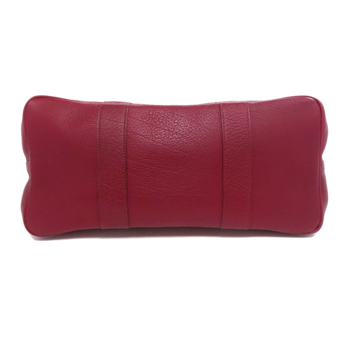HERMES Tote Bag Towar Officche Red Garden Party PM Rouge Ash Silver Metal