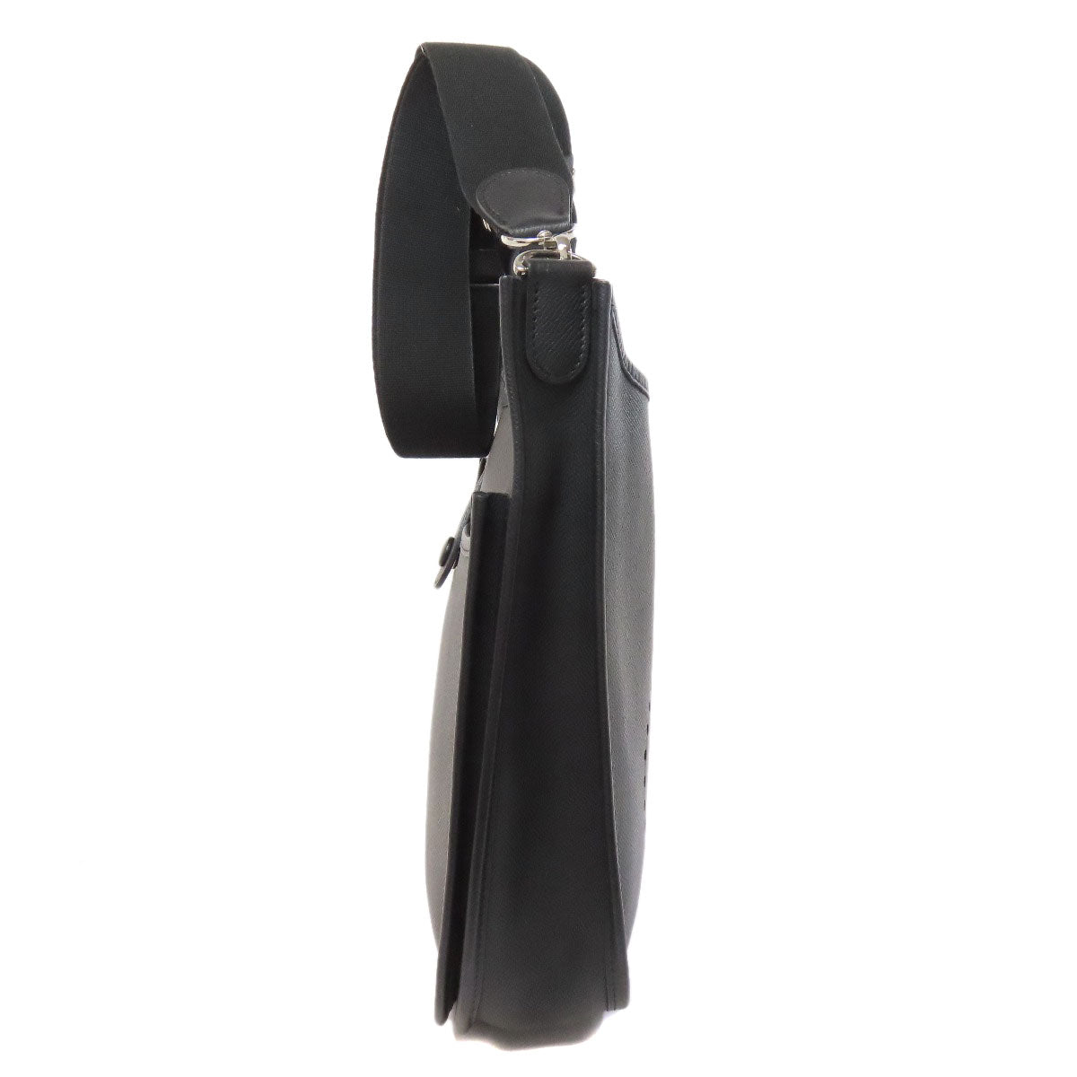 HERMES Shoulder Bag Epsom black Evelyn 3 PM SilverMetal