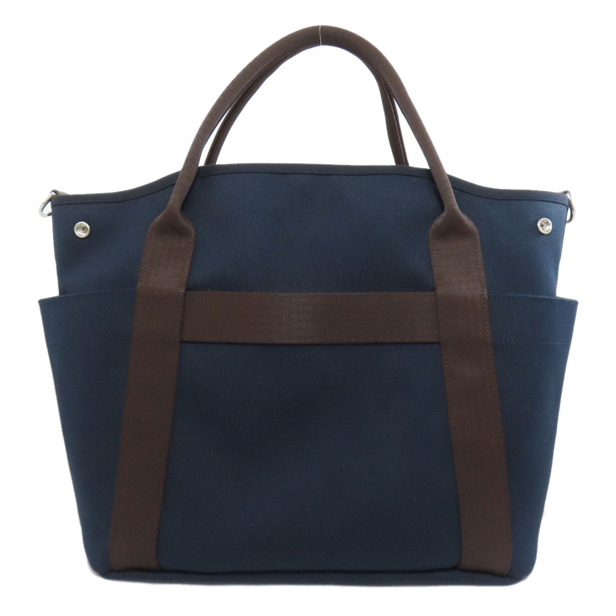 HERMES Tote Bag canvas Navy Sac de Pansage Graeme