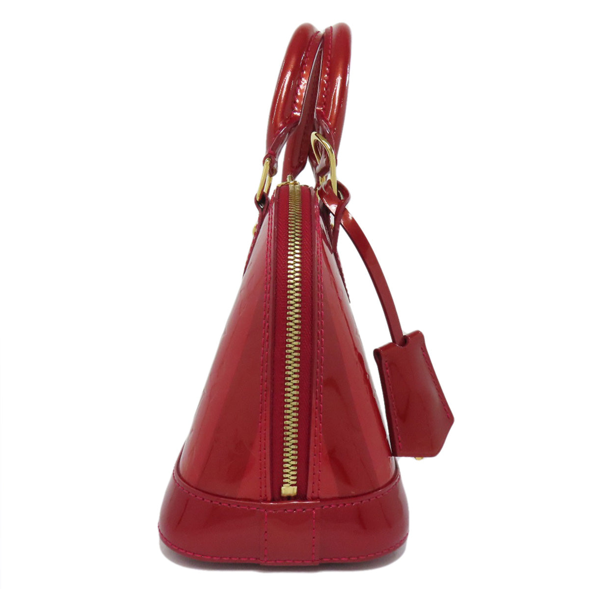 LOUIS VUITTON Handbag Vernis Red Alma BB Rayur