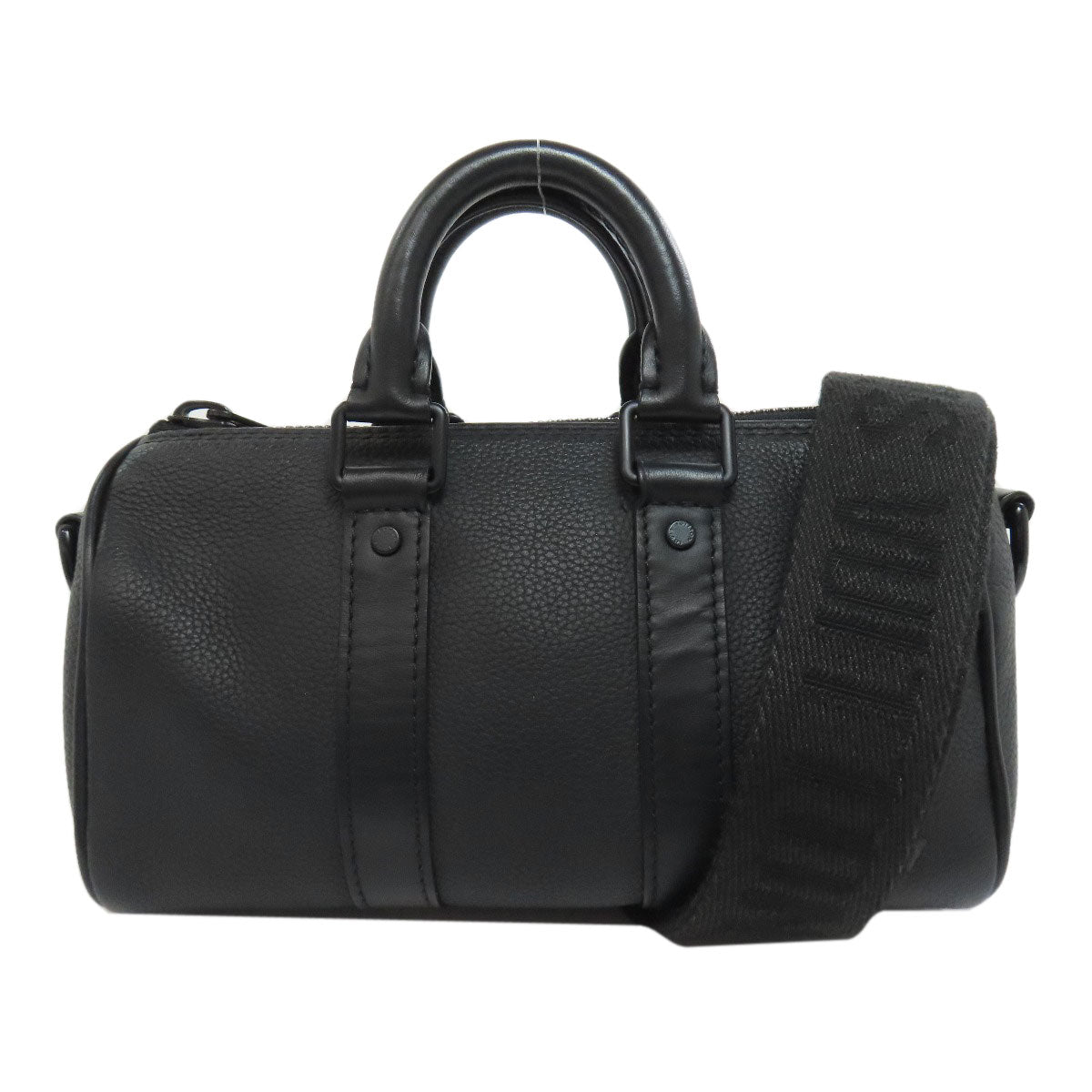 LOUIS VUITTON Shoulder Bag Taurillon Clemence black Keepall XS Aerogram